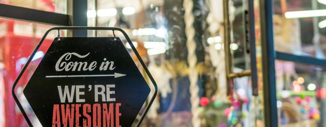 small business opening sign