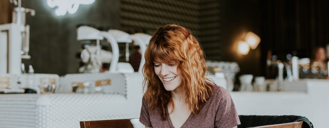 Woman using a laptop